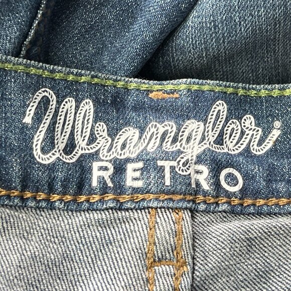 Wrangler Retro Jeans Mens 38 X 34 Slim Straight Stretch Denim Western - Picture 4 of 9